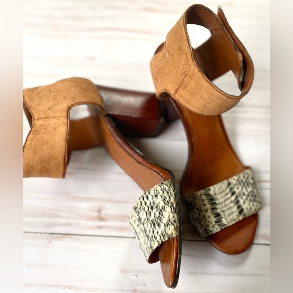 Enzo Angiolini leather & wood sandals - Picture 3 of 8